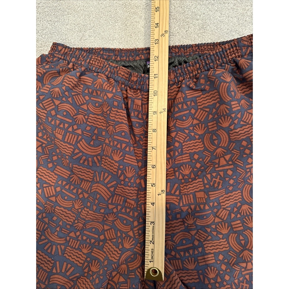 Patagonia Shorts Mens Small RUST/BLACK AZTEC Baggies Swim Trunks Lined - Picture 10 of 16